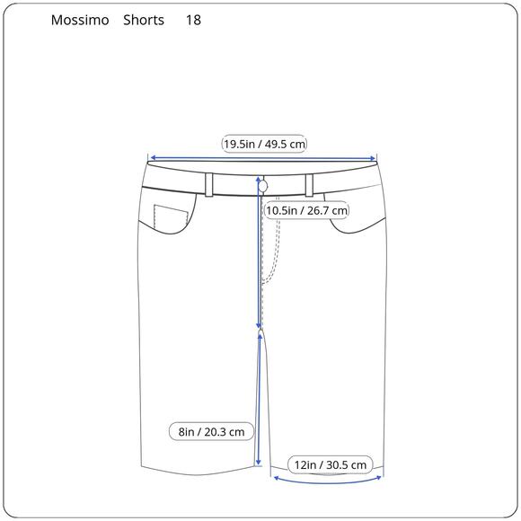 Mossimo Womens Shorts Sz 18 Chino Brown Minimalist Classic Beach Summer Outdoor - Picture 7 of 7